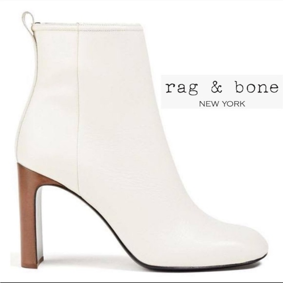 NWT rag & bone Ellis Boot Ivory Italian Leather $595 MSRP. Size 8 - Picture 9 of 16